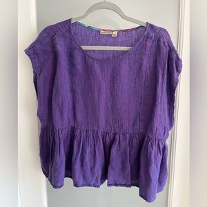 Holding Horses purple linen top